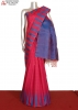Thread Weave Contrast Handloom Soft Silk Saree-Slubs Weave